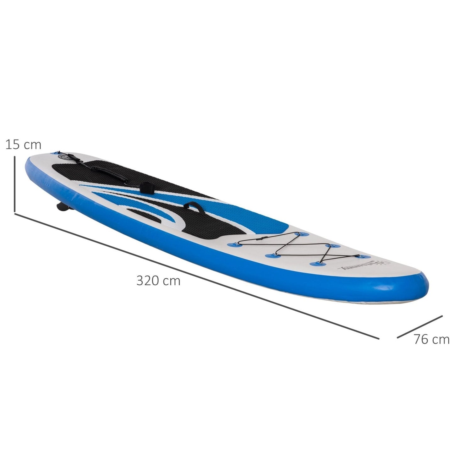 10'6" x 30" x 6" Inflatable Paddle Stand Up Board, Adjustable Aluminium Paddle Non-Slip Deck Board with ISUP Accessories, 320L x 76W x 15H cm-2
