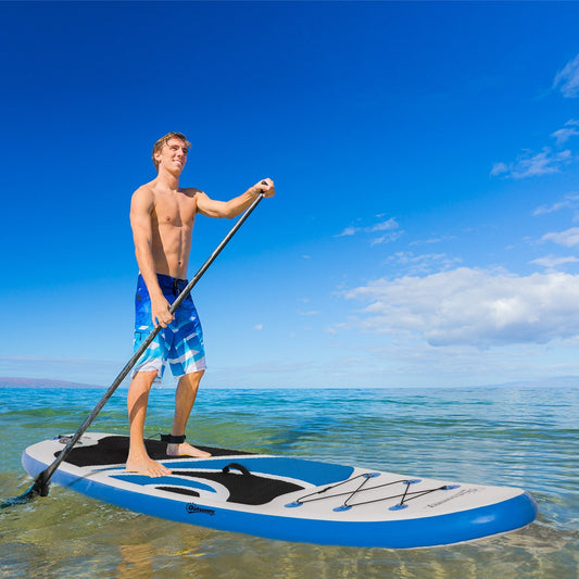 10'6" x 30" x 6" Inflatable Paddle Stand Up Board, Adjustable Aluminium Paddle Non-Slip Deck Board with ISUP Accessories, 320L x 76W x 15H cm-1